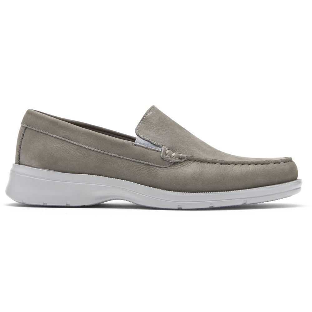 Rockport Canada Palmer Venetian Slip-Ons - Mens Loafers Grey (XNO837501)